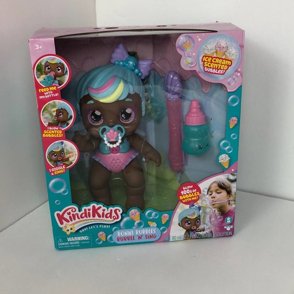 KINDI KIDS BONNIE BUBBLES, BUBBLE N SING DOLL NEW - Picture 1 of 7